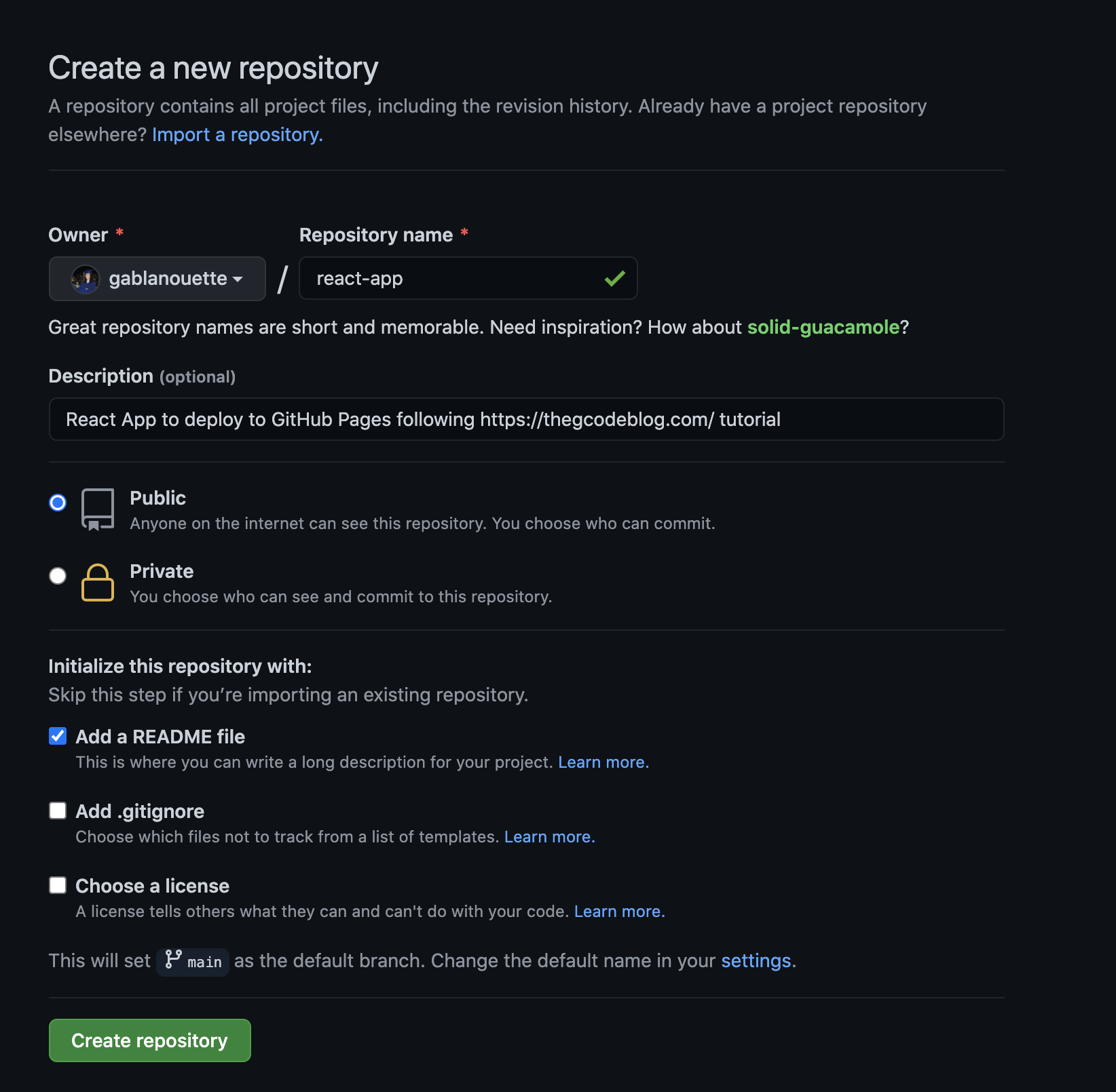 Building Your First Web App – React and GitHub Pages – The G Code
